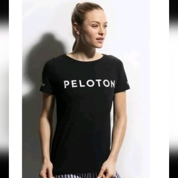 Peloton Women's Black Century Short Sleeve Tee XS - Picture 1 of 10